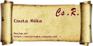 Csuta Réka névjegykártya